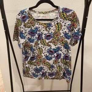 Rebecca Malone Floral Print Women's Top - Multicolor